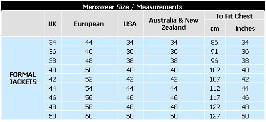 sizing chart 2