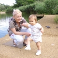 Igorek z mama w Parku