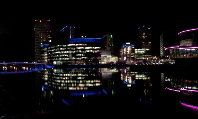 Media City by night