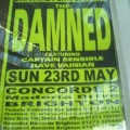 plakat z koncertu the damned